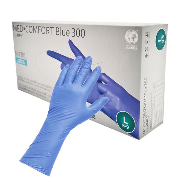 Nitrilhandsker L blå Ampri Blå 300 100 stk.