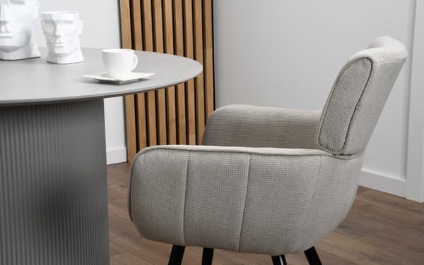 VERBA polstret lænestol, beige stof