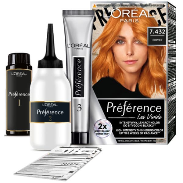 L'Oréal Paris Préférence Levende farver Permanent hårfarve 7.432 Kobber
