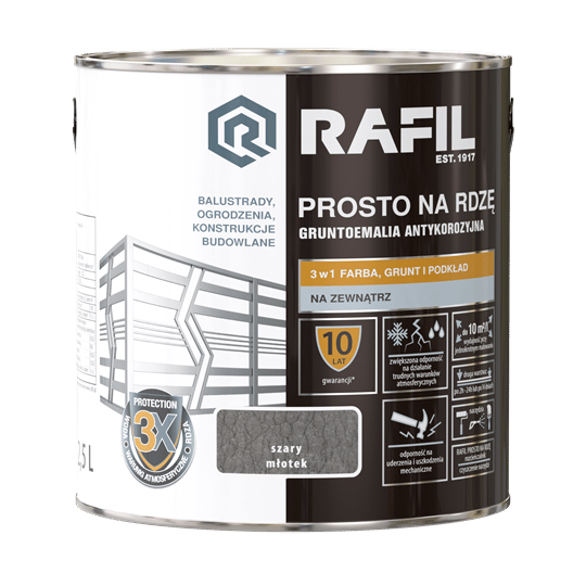 RAFIL ROSTFÄRG RAKT HAMMERGRÅ 2,5L