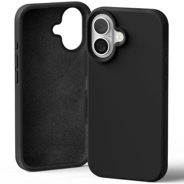 Mercury Silicone iPhone 16 6,1" musta/musta
