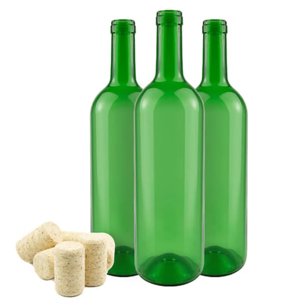 OLIVENGRØN KLAR VINFLASKE + PROP