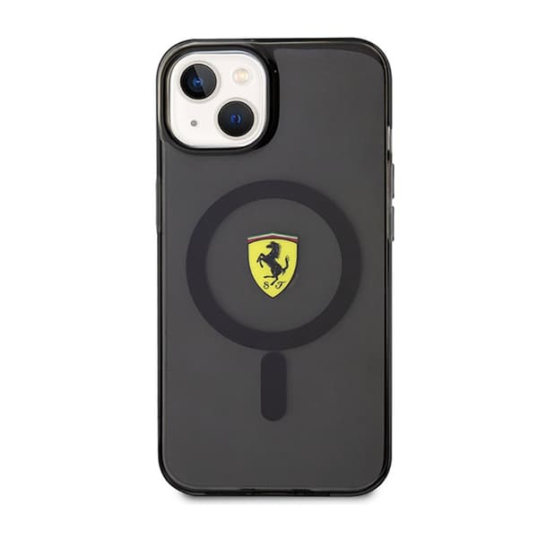 Ferrari läpikuultava MagSafe - iPhone 14 -kotelo (musta)