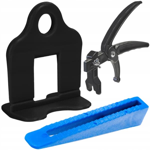 SIMPLEFIX NIVELLERINGSSYSTEM 500+100+KLEMME, FUGE 1mm, FARVE SORT