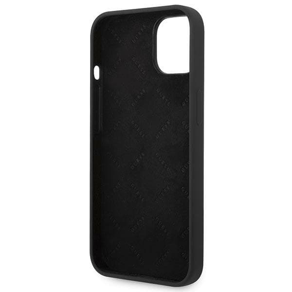 Guess GUHCP14MSLTGK iPhone 14 Plus / 15 Plus 6.7 sort/sort hårdt cover silikone triangle