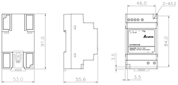Switching-strømforsyning DRC-24V30W-1AZ