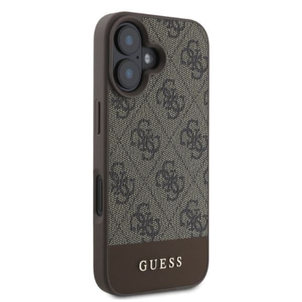 Guess 4G Bottom Rande - iPhone 16-skal (brunt)