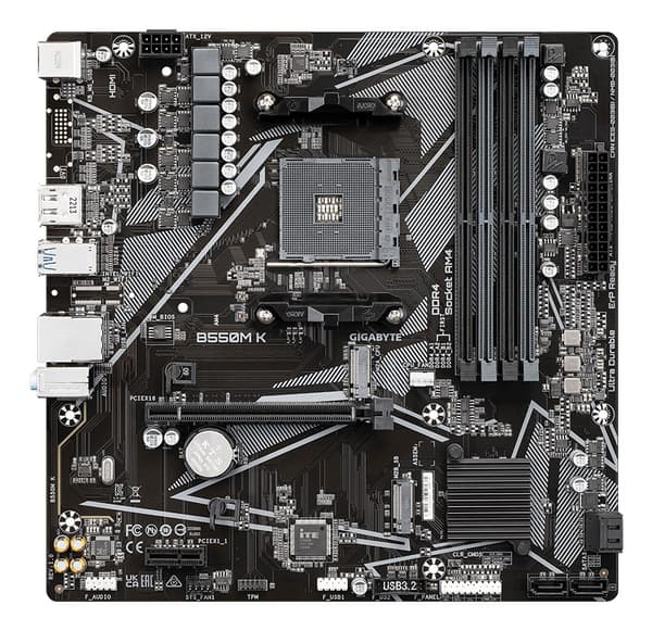 Gigabyte B550M K moderkort
