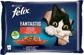 FELIX KATTEFODER OKSEKØD KYLLING 4*85G