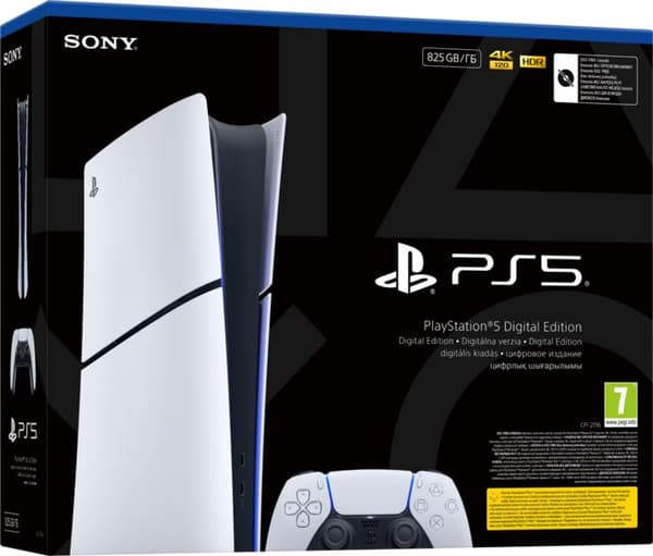 Sony PlayStation 5 Slim Digital Edition 825GB E Chassis hvid-sort