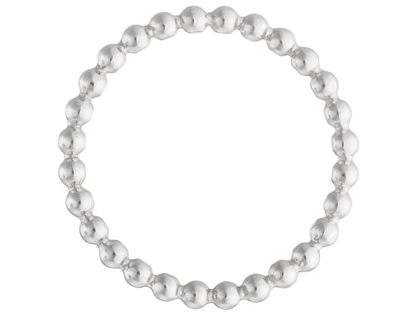 Sølvkugle Stor Anti-Stress Ring 2mm Tynd Ring 21