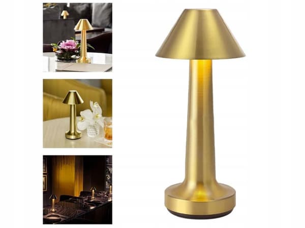Lampa metall A12 guld 20 cm 30 st