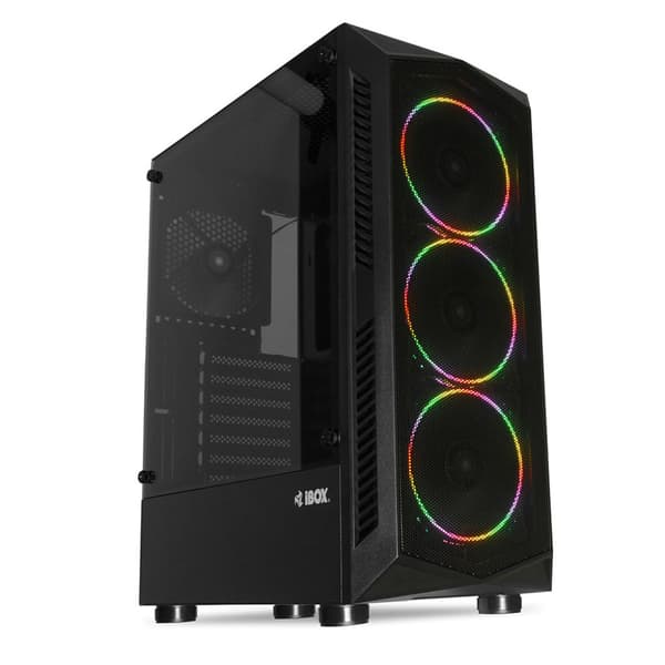 I-BOX LUPUS 27 Midi Tower ATX datorchassi svart, RGB