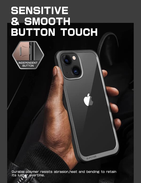 ETUI TIL APPLE IPHONE 14 PLUS SILICIUM SORT FORSTÆRKET A2886 A2632 A2885