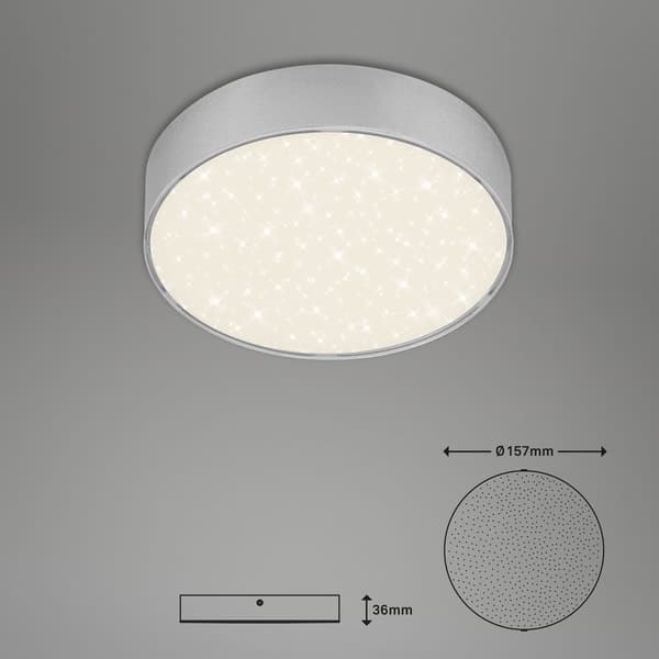 LED LOFTSLAMPE 11W - RUND - NEUTRAL - GRÅ - KØKKENGANG