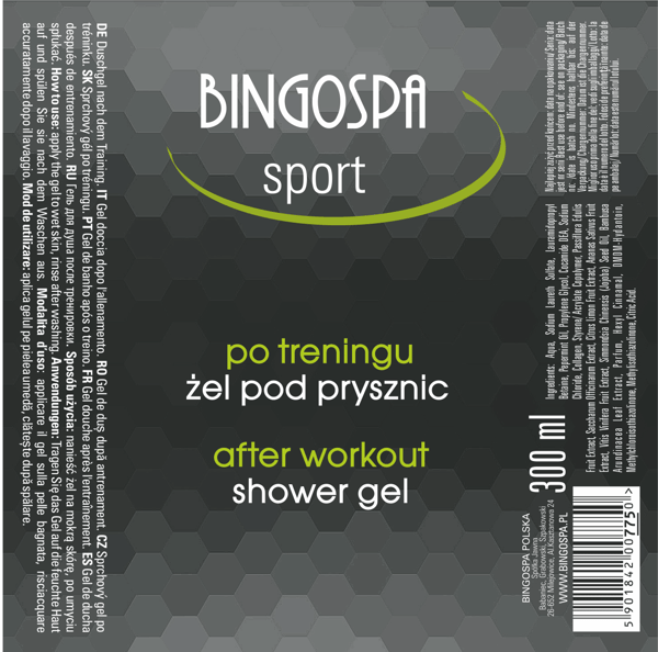 Bingospa sport duschgel efter träning 300 ml