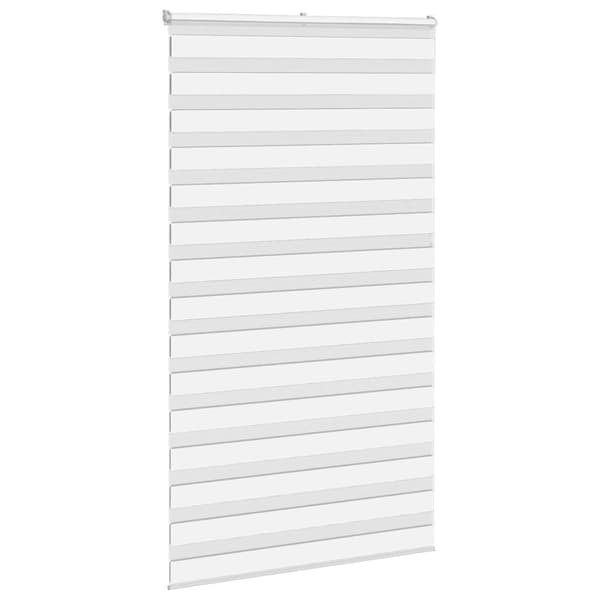 vidaXL Zebrarullgardin, vit, tygbredd 120,9 cm, polyester