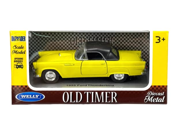 WELLY OLD TIMER 1955 FORD THUNDERBIRD KELTAISELLA KATOLLA 1:34 42366