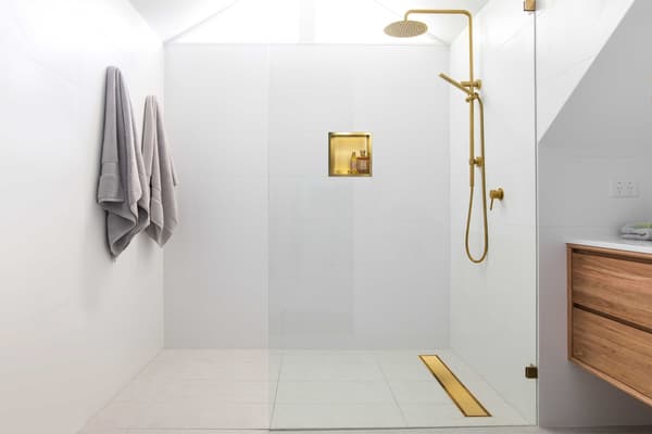 Duplex Next 2i1 Lineært Afløb 90 cm Dobbeltsidet Guld