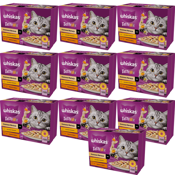 Våtfoder för katter Whiskas såsmix med krämig variation 12x85 g