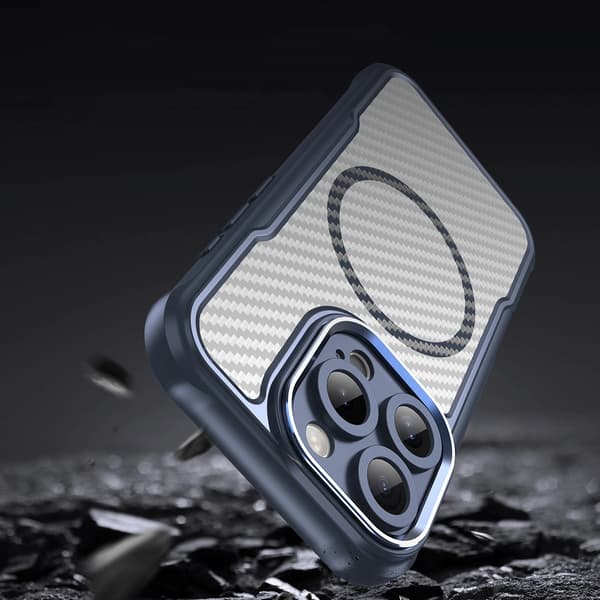 Leading Series MagSafe Silikone Etui til iPhone 16 Pro Max - Blå