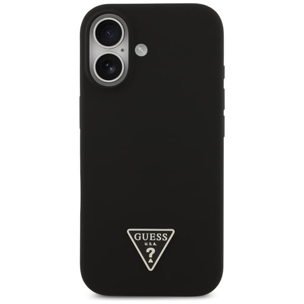 Guess Silikone Trekantet Logo MagSafe - iPhone 17 Etui (Sort)