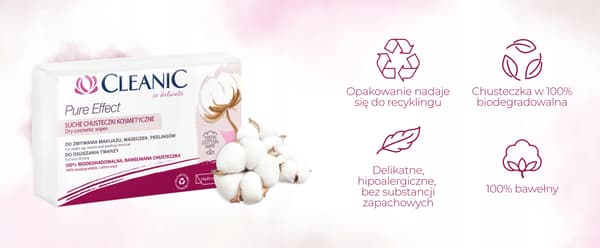 HH Suche ansiktsvårdservetter Cleanic Pure Effect 50 st. (150x200)
