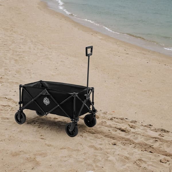 Hopfällbar strandträdgårdsvagn WAGEN svart