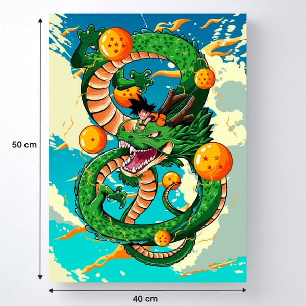 MALING EFTER TAL MED RAMME Dragon Ball-malerier 40x50 cm
