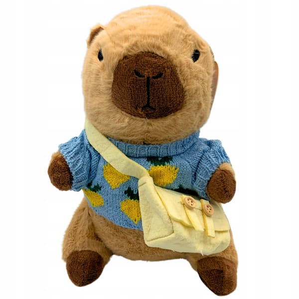 Capybara Plyslegetøjstrøje med pose Plyslegetøj 25 cm