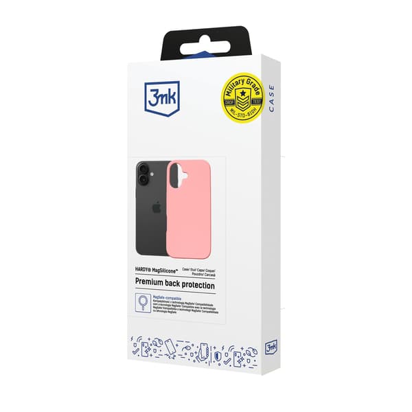 Apple iPhone 16 - 3mk Hardy MagSilicone Rosa