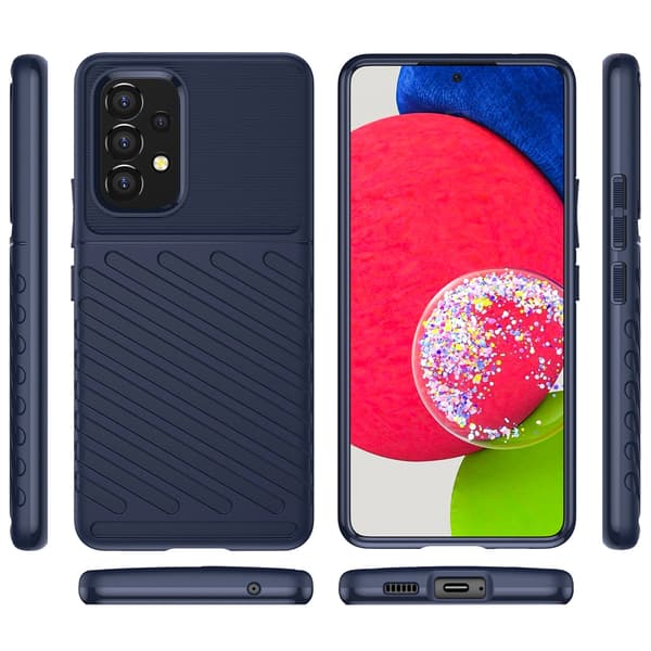 Thunder Case flexibelt armerat skal Samsung Galaxy A53 5G blå