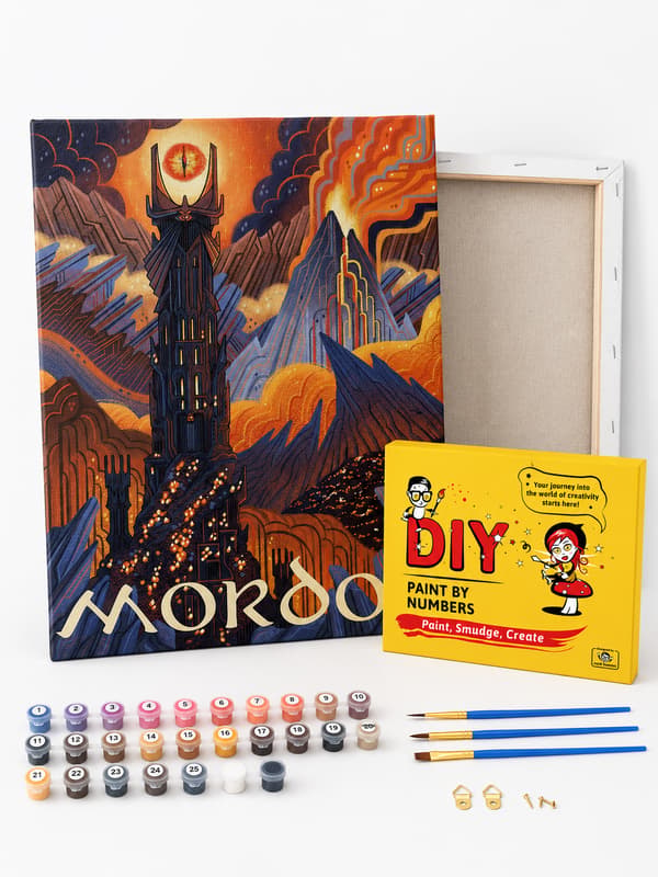 Målning med siffror Tavla Mordor Sagan om ringen 40x50 cm