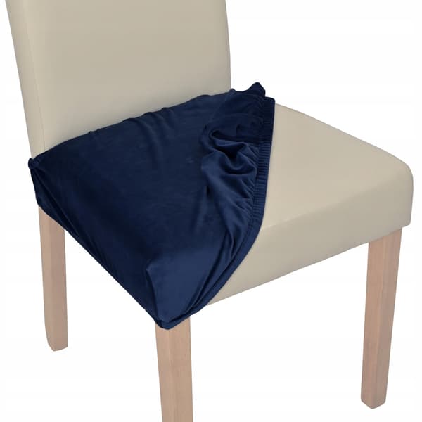Stolsätesöverdrag hög velour TESS marinblå