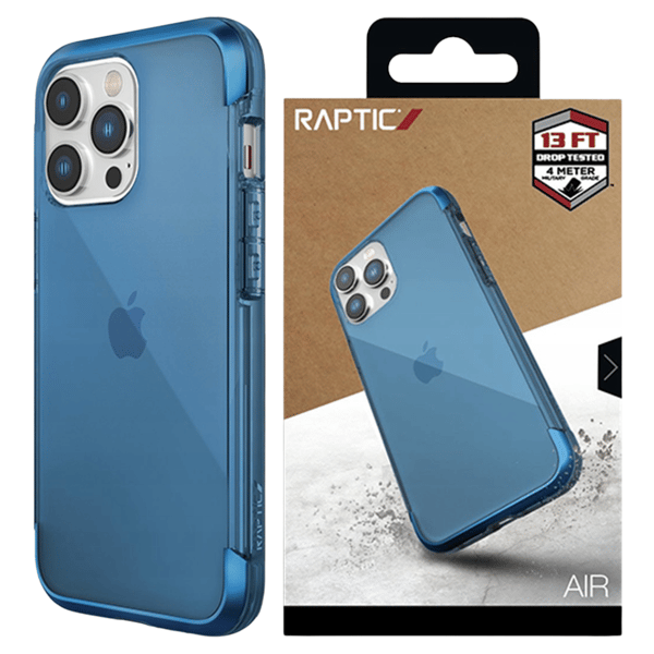 Raptic X-Doria Air-cover til iPhone 14 Pro, pansret cover, blå