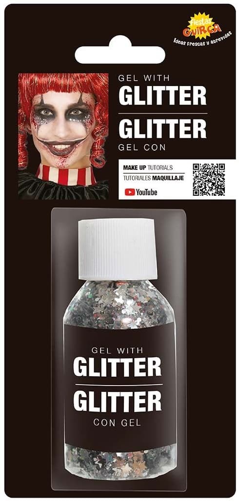 Glittergel SILVER Dekorativ Makeup 20g