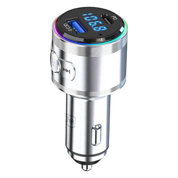 Tilbehør - 3mk Hyper Car Power Transmitter 48W QC PD PPS USB 1C1A Sølv