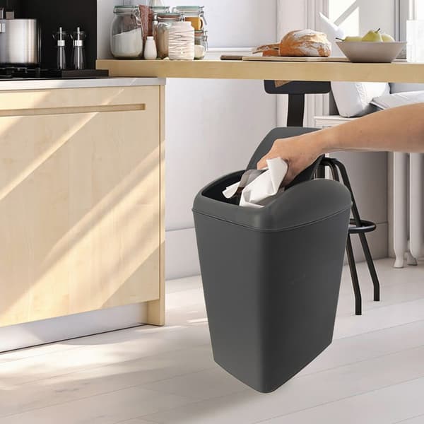Grå plast sopbehållare 20 liter