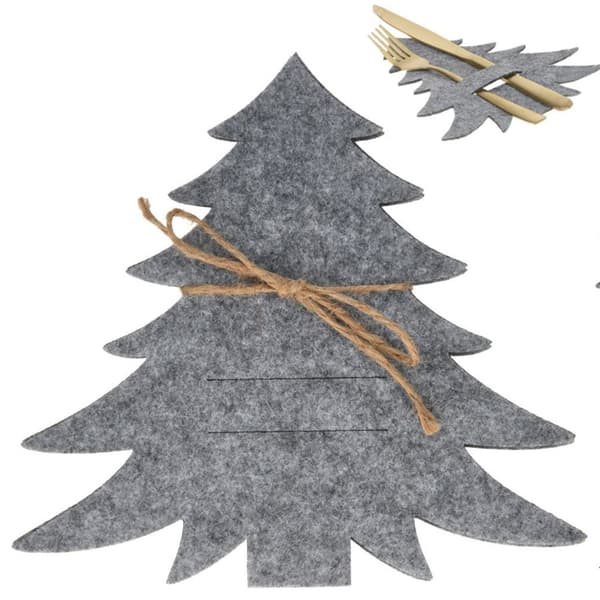 Bestiketui grå juletræ 4 stk.