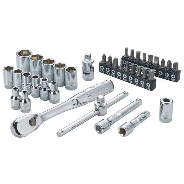 DEWALT SKYCKLINGSSATS 37 delar 1/4"