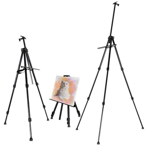 Målarställ med väska metall svart vikbar 162 cm