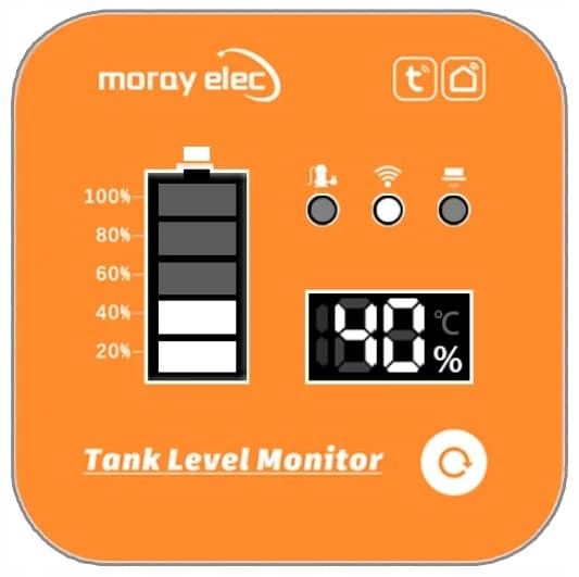 RTX-mätare Vätskenivåsensor med LED-display WiFi TUYA Smart