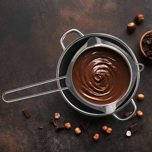 Stålskål til chokolade og voks 250 ml