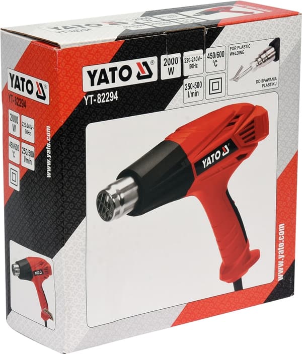 Kuumailmapistooli 2000W 450~600°C, 2 nopeutta - YT-82294