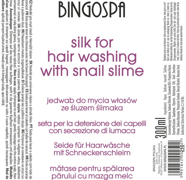BINGOSPA Etanalima-hiuspesu silkki