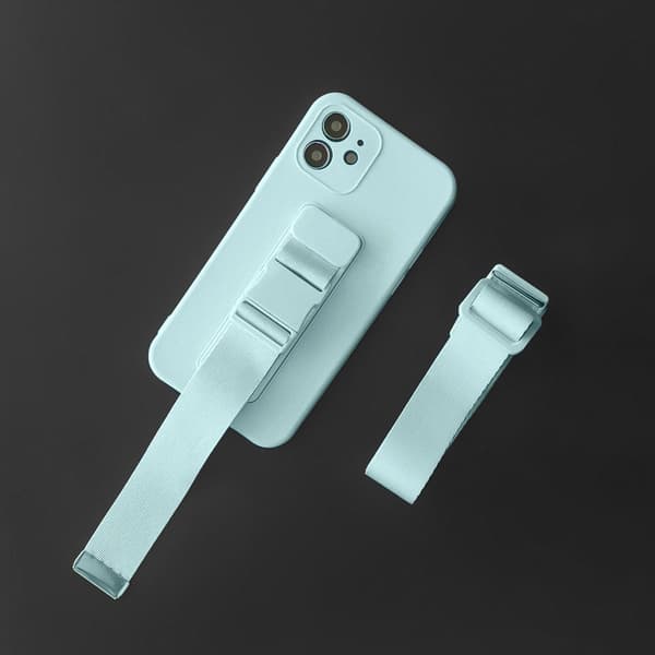 Repfodral gelfodral med snodd kedja väska snodd iPhone XR blå