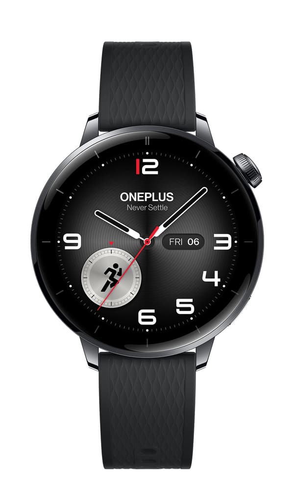 ONEPLUS Watch 3 43mm NFC GPS Smartwatch Sort Stål Sort