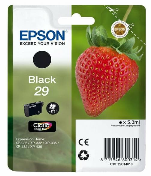 Epson 29 blækpatron – Sort