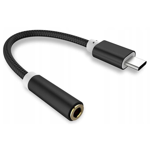 CO2 USB-C MINI JACK 3,5 MM ADAPTER AUX-KABEL TIL SAMSUNG APPLE MED DAC