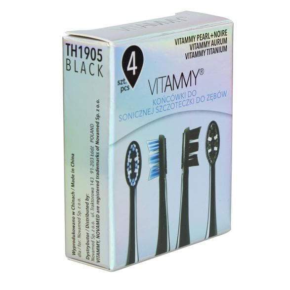 VITAMMY Pearl+ Noire tandbørstehoveder 4 stk. sorte